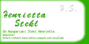 henrietta stekl business card